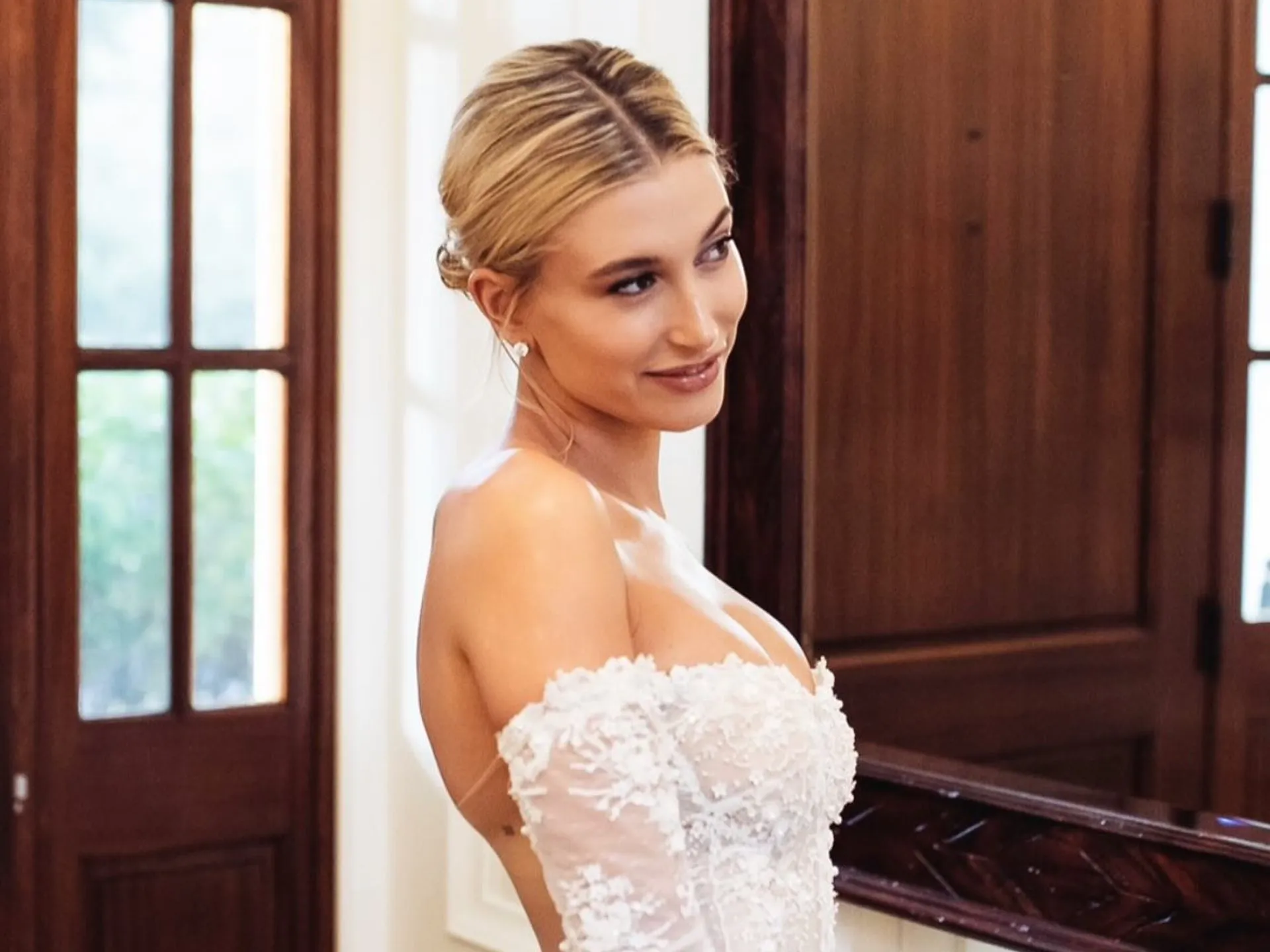 hailey bieber wedding dress