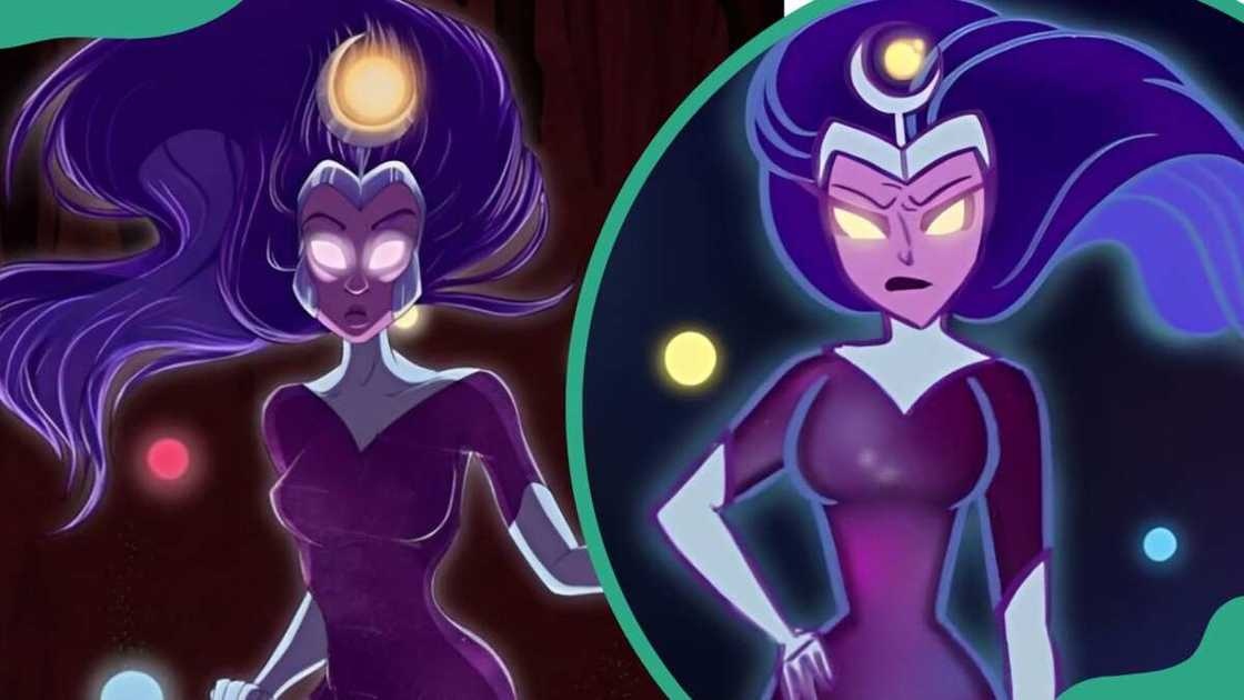 Purple Hair Cartoon Characters